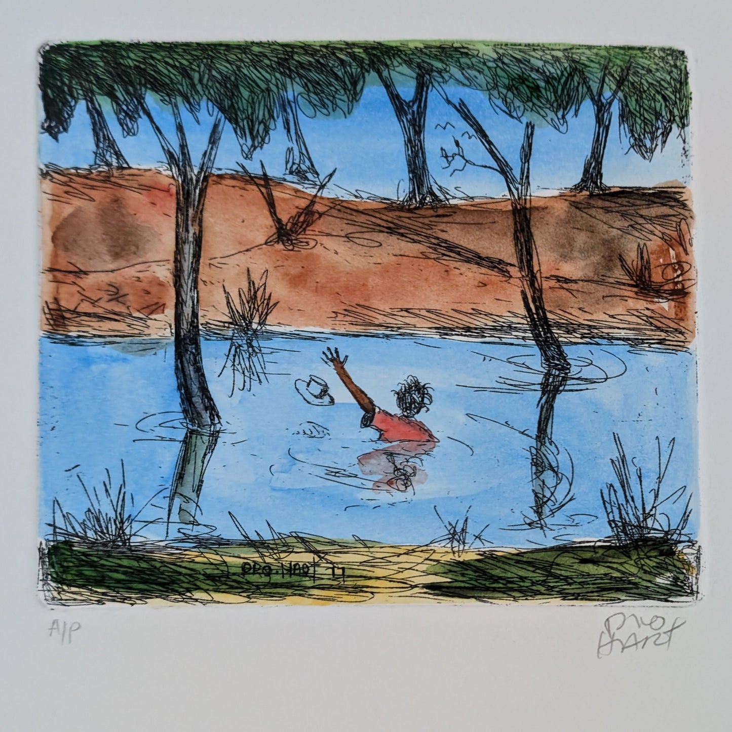 Pro Hart - Drowning
