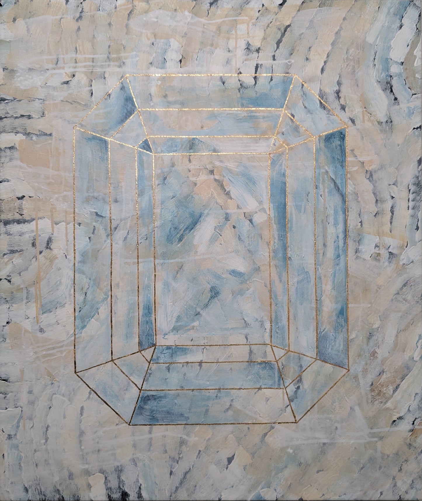 Kai Benyk - Blue Emerald Cut Diamond