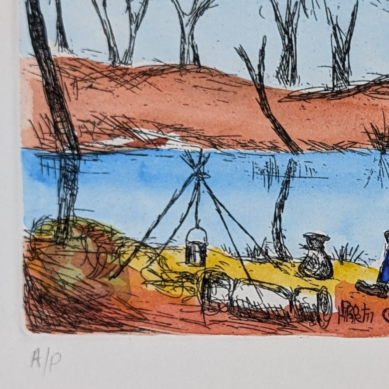 Pro Hart - Swagman's Camp